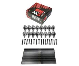 Pr5167400-16 Ams Racing Rocker Arms With Hardened Trunion Kit And Chromoly 7.400 Pushrods 4.8 5.3 5.7 6.0