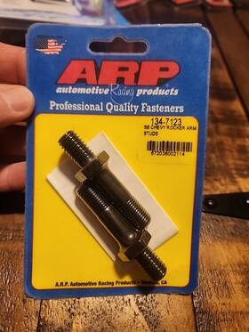 134-71123 Arp 134-7123 2 Pack Black Chromoly Sbc Rocker Arm Stud Kit 7/16 Free Ship