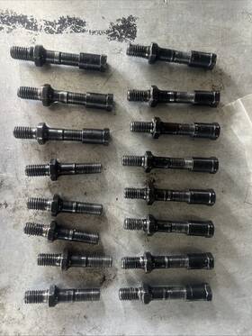 Arp 5.0l 5.7l 6.0l 6.6l 7.4l Used Set 7/16 Inch Screw In Rocker Arm Studs 1.765 Height Small And Big Block Chevy