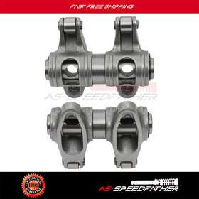 Asf163ed652r18 As-speedfather Stainless Steel Roller Rocker Arms For Chevy Sbc 350 1.6 Ratio 3/8 Inch Shaft Mount