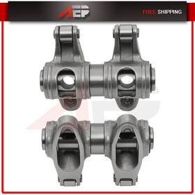 Auto Engineparts Ae16359ng652p Shaft Mount Stainless Steel Roller Rocker Arms For Chevy Sbc 350 1.6 Ratio 3/8 Inch