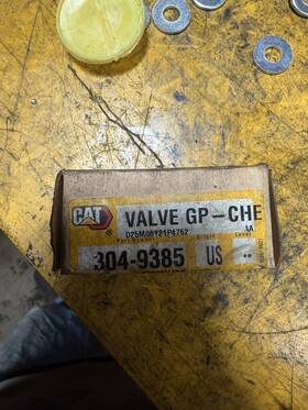 304-9385 Caterpillar Cat 3406e C15 Fuel Pressure Check Valve Oem Diesel Engine New