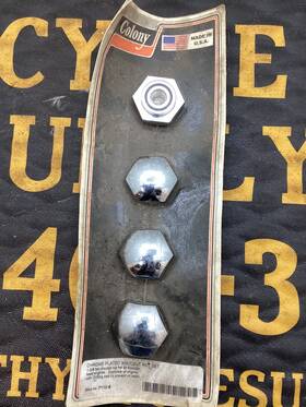 17447-36 Colony 7110-8 Nos Knucklehead Rocker Arm Shaft Nut Set 1936 - 47 Harley
