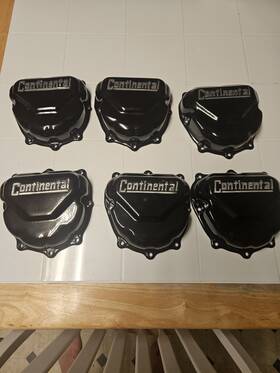 Continental 470/520/550 Black Powder Coated Rocker Covers