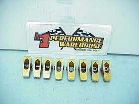 1197t Crane 8 Vintage Gold Roller Rocker Arms For 3/8 Inch Studs Sb Chevy Imca