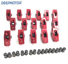 Dm-al3501538 Deepmotor Motor Sbc 350 1.5 Ratio 3/8 Aluminum Rocker Arms Set For Chevy Red