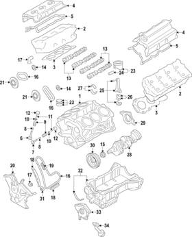 At4z-6500-ada Ford Genuine Engine Camshaft Follower