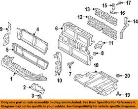 Kt1z8327a Ford Oem 19-23 Transit Connect Splash Shields-air Baffle