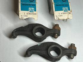 3837030 General Motors Two Nos Gm Rocker Arms With Adj Screw And Nut 1950-58 Chevy 1953-55 Corvette