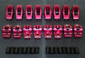 1.5sbcalumrockerarms Gm New Small Block Chevy 1.5 Aluminum 3/8 Inch Roller Rocker Arms Red 305 327 350 400
