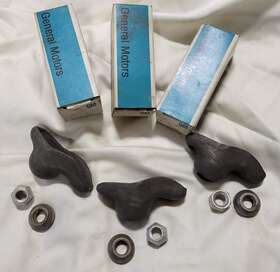 6258611 Gm Lot Of 3 Nos Stamped Steel Rocker Arm Kit Clean Old Dealership Stock