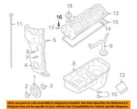 96068280 Gm Oem 99-03 Tracker Engine Parts-valve Cover Nut