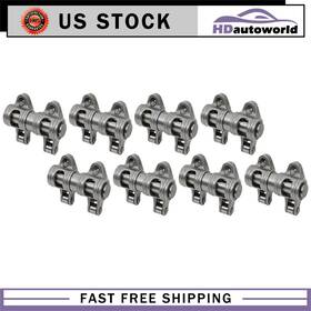 Hda836731se41f207 Hdautoworld Stainless Steel Shaft Mount Roller Rocker Arm Set For Chevy Sbc 350 1.6