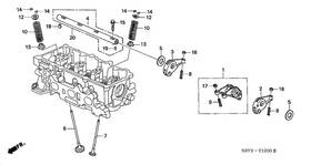 14631-phm-010 Honda Genuine Rocker Shaft