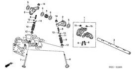 14631-pza-000 Honda Genuine Rocker Shaft