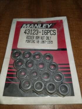 43123 Manley Pontiac V8 Rocker Arm Nut Kit