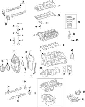 651-050-00-80 Mercedes-benz Genuine Valve Lifters