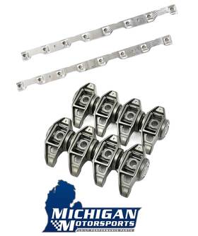 24500-8 Michigan Motorsports Bltstnds Oem Gm Ls3 Intake Rocker Arms With Billet Stands - L99 L76 L77 L92 Ly6 L96 Lsa