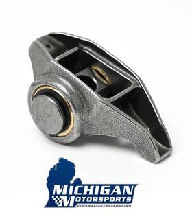 76200-single Michigan Motorsports Single Ls1 Rocker Arm With Bronze Bushing Trunnion Kit Installed 4.8 5.3 5.7 6.0