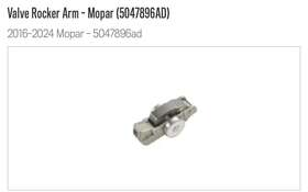 05047896ad Mopar Oem Valve Rocker Arm 3.6l V6 New