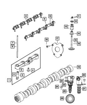 5038787ad Mopar Genuine Hydraulic Roller Lifter Rear Yoke