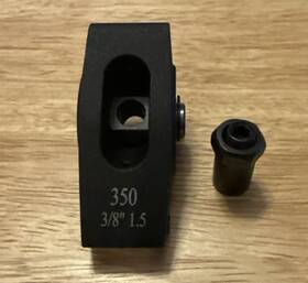 350735-01 Prw Power Rocker Arm 6061 Aluminum 1.5 X 3/8 Inch Stud Mount Full Roller Black Anodized New