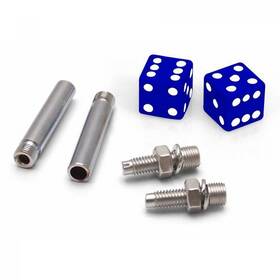 3264d4 Restoration Station 1982 Chevrolet Corvette Blue Dice Tire Valve Wheel Stem Caps