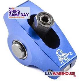 10009 Scorpion Performance 1009 Set Of 16 Sbc Roller Rocker Arms 1.65 Ratio 7/16 Stud Aluminum