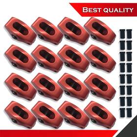 Sv27318 Shopvertex Rocker Arms Kit Suits Ford Sbf 289 302 351w 1.6 Ratio 3/8 Inch Stud Full Roller Red