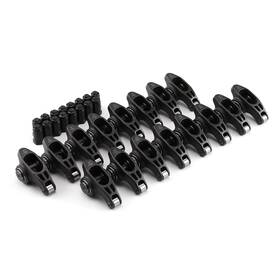 Speedmaster Outlet 840136524526 Ford Sb 302 351w 1.6 Ratio 7/16 Inch Ultra Black Chromoly Roller Rocker Arms Set