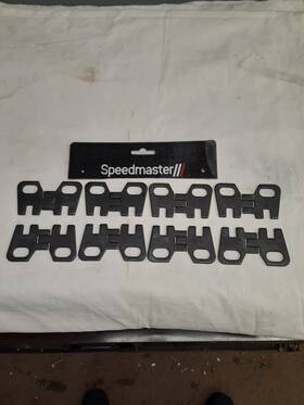 Pce251.1005 Speedmaster Sbc Sb Chevy 2 Piece Guide Plates 5/16 Inch Pushrod 7/16 Stud Hole