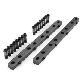 Pce259.1006.04 Speedmaster Ford Sb 289 302 351 Windsor Rocker Stud Girdle Kit Silver With 7/16 Inch Polylock Nu