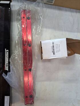 Pce259.1008.01 Speedmaster Chevy Sbc 350 Rocker Stud Girdle Kit Red With 3/8 Inch Polylock Nuts
