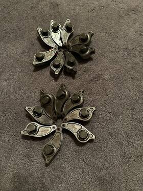 Hms138493.220021010 T&d Hendrick Motorsports #48 Ro7 Stainless Steel Used Rocker Arms 16 Total