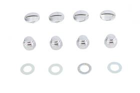 8222-8 V-twin Manufacturing Chrome Rocker Shaft End Cap Nut Slot Type Harley Sportster Shovelhead 1957-70