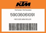 Ktm Genuine Rocker Arm Roller - 59036061091. Fixed Price $24.26.