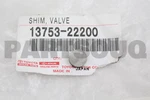 1375322200 Genuine Toyota Shim, Valve Adjusting 13753-22200. Fixed Price $6.73.
