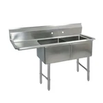 Resources BKS-2-1620-12-18LS All Stainless Sink (2) Comp Left Drainboard. Fixed Price $1182.00.