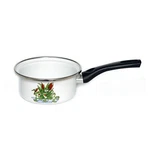 Classic Enamel Black Helper Handle Home Kitchen Cooking Stewpan, Frogs, 1.06 Qt. Fixed Price $45.99.