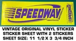 Speedway Motors Shop - Vintage Original Vinyl Decal Sticker Sheet Racing. Fixed Price $8.72.