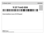 Genuine Bmw Intermediate Lever (s-shaped 11-37-7-640-008 New. Fixed Price $43.75.