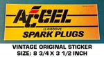 Accel U-groove Spark Plugs Vintage Original Decal Sticker Performance-engine. Fixed Price $7.23.