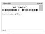 Genuine Bmw Intermediate Lever (s-shaped 11-37-7-640-012 New. Fixed Price $43.75.