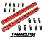 Speedmaster Chevy Sbc 350 Rocker Stud Girdle Kit Red With 3/8" Polylock Nuts. Fixed Price $112.90.