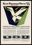 1928 Elgin Parisienne Watch Print Ad Styled French Grand Coture Stylists. Fixed Price $12.98.