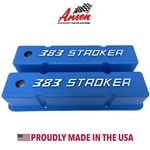 383 Stroker Small Block Chevy Tall Valve Covers - Raised Logo Blue Ansen Usa. Fixed Price $219.00.