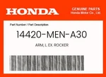 Honda Genuine Arm, L. Ex. Rocker 14420-MEN-A30. Fixed Price $89.35.