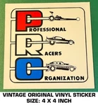 Professional Racers Organization - Vintage Original Vinyl Decal Sticker Drag. Fixed Price $7.96.