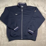 Vintage Asics Mens Jacket Sweater Navy Cycling Track Full Zip D-comp-x. Fixed Price $30.00.