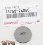 13753-74050 Toyota Genuine Shim, Valve Adjusting. Fixed Price $50.72.